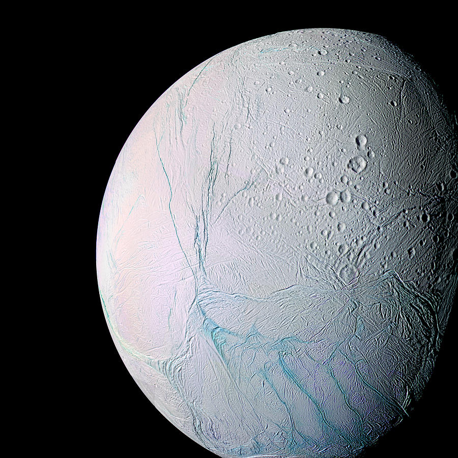 Enceladus Saturn Moon Photograph by Weston Westmoreland