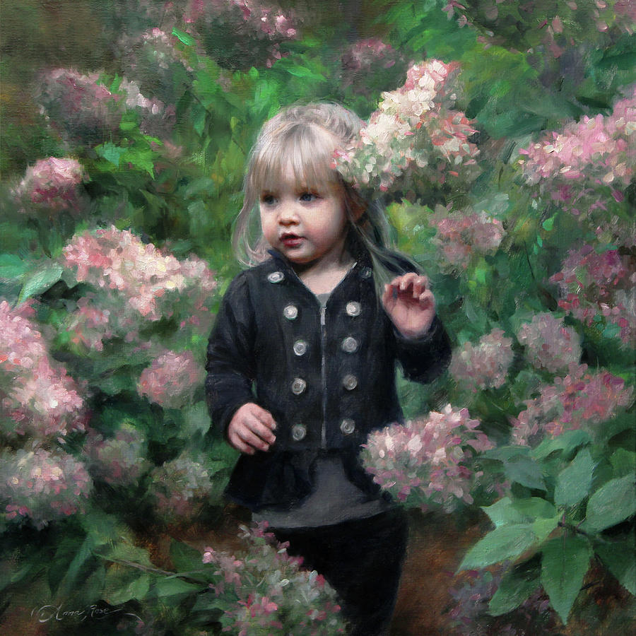 Portrait Painting - Enchanted Blossoms by Anna Rose Bain