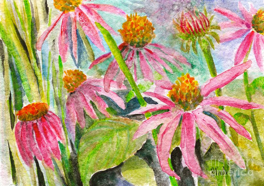 Enchanted Echinacea Painting by Bev Veals