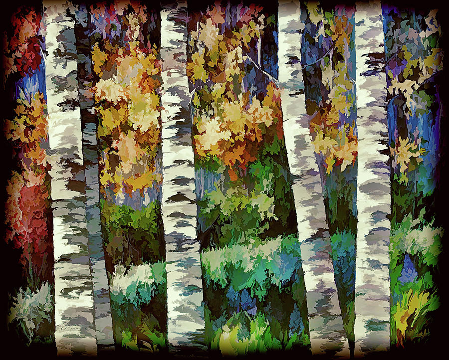 Enchanted Forest Painting by Lena Owens - OLena Art Vibrant Palette Knife and Graphic Design