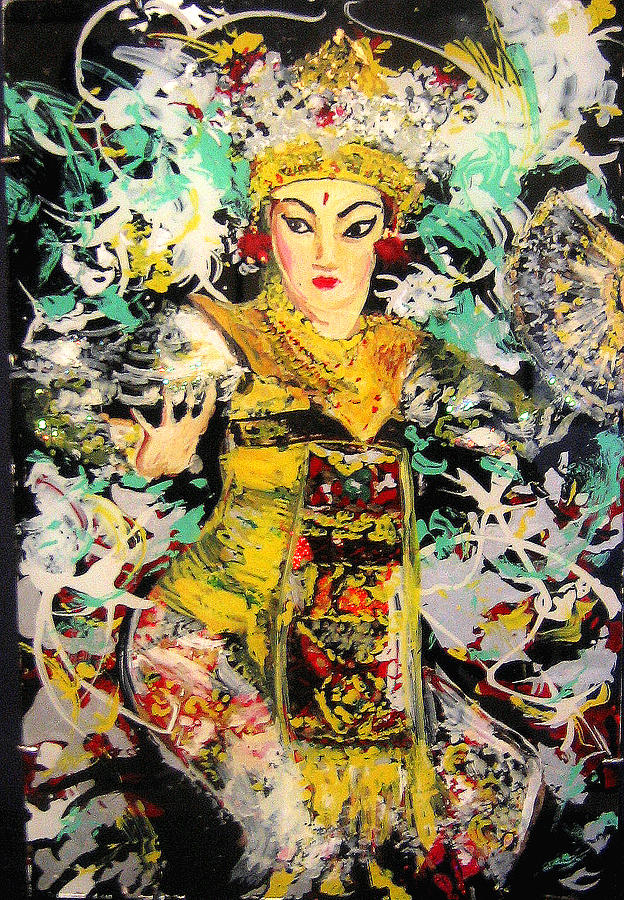 Enchanted Legong Dancer of Bali Painting by Ferril Nawir | Fine Art America