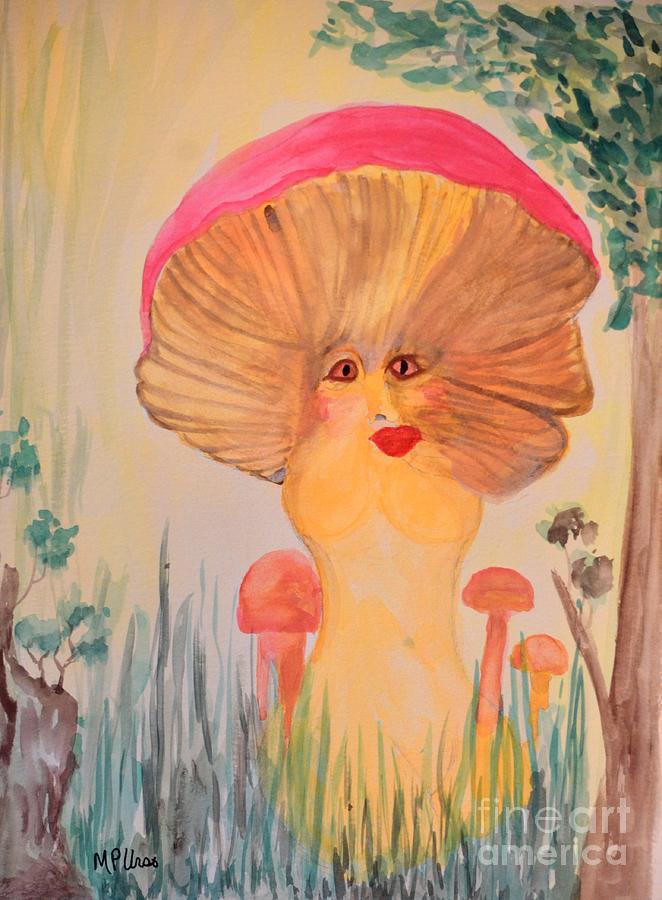 Enchanted Mushroom Painting by Maria Urso