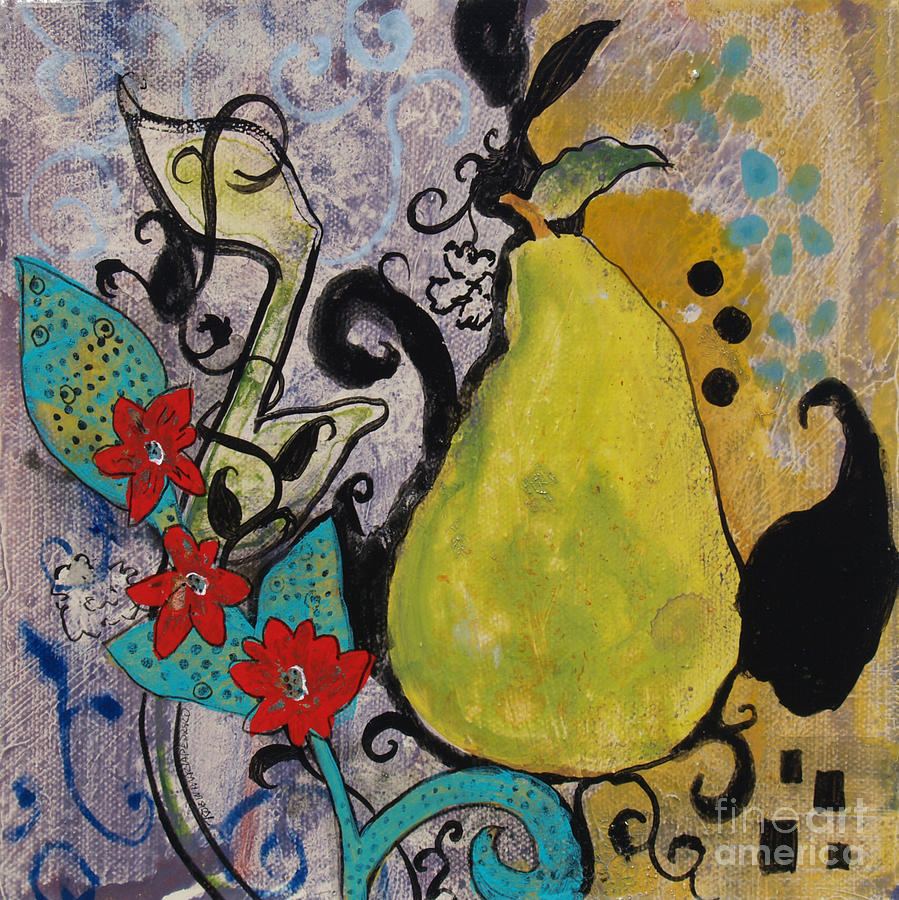 Flower Painting - Enchanted Pear by Robin Pedrero