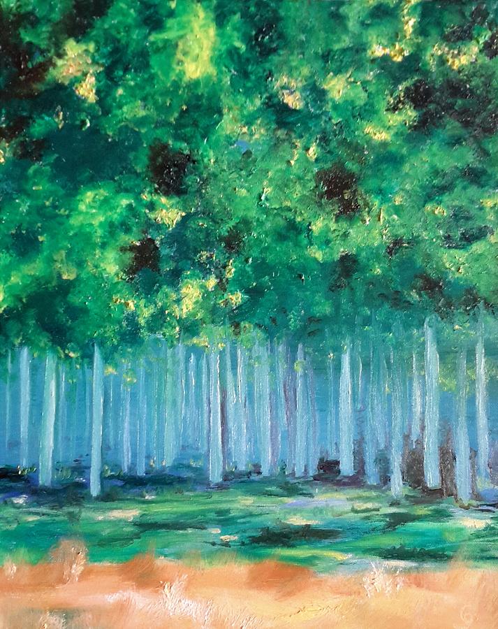 Enchanted Poplars Painting by Cheryl Nancy Ann Gordon