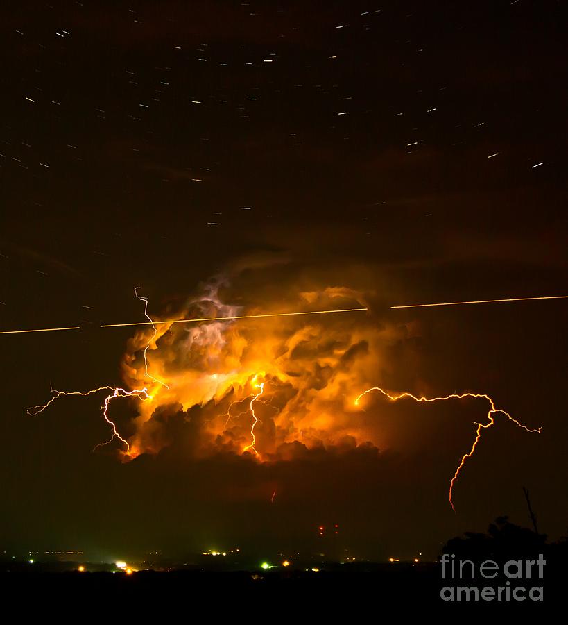 Enchanted Rock Lightning Photograph by Michael Tidwell