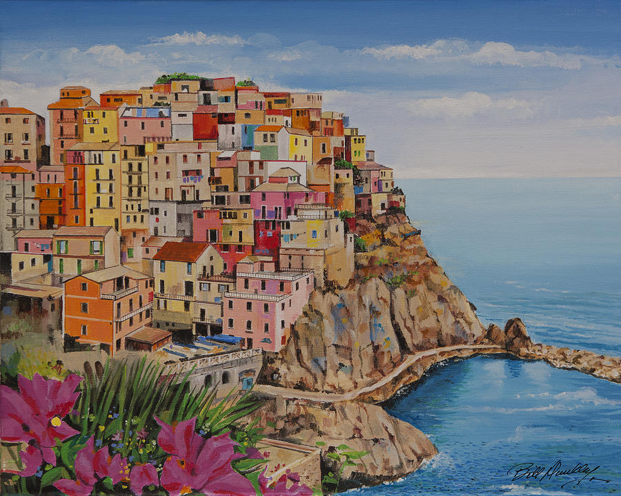 Enchanting Cinque Terre Painting by Bill Dunkley - Fine Art America