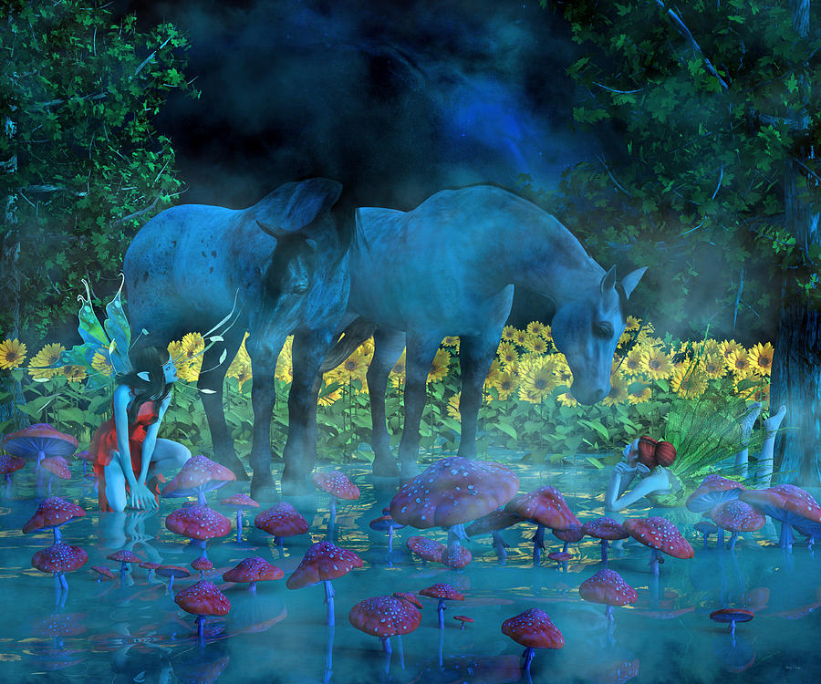 Horse Digital Art - Enchanting Dreams by Betsy Knapp