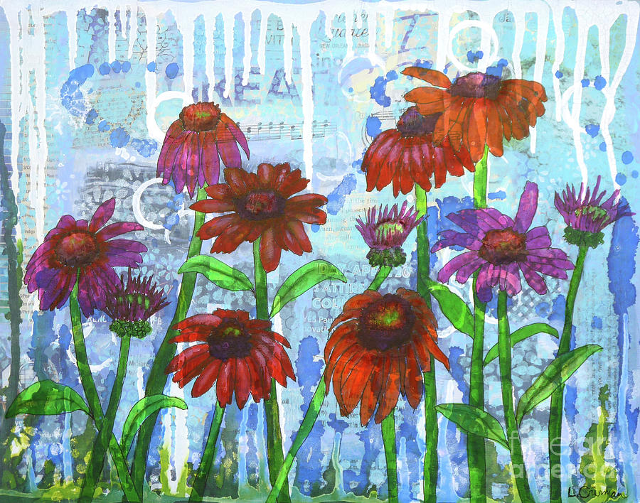 Enchanting Echinacea Painting by Lisa Crisman