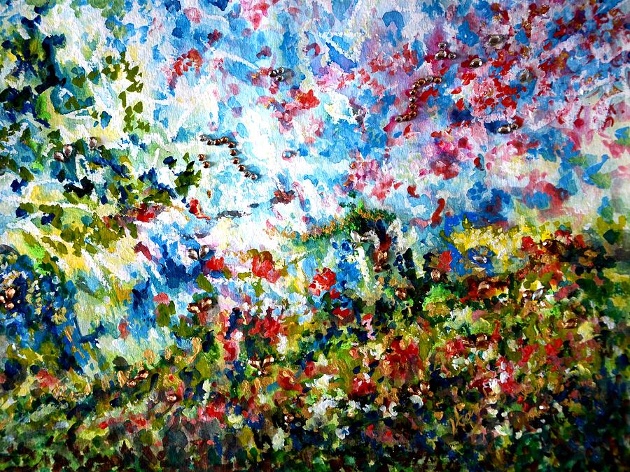 Enchanting Spring - Abstract Painting by Harsh Malik