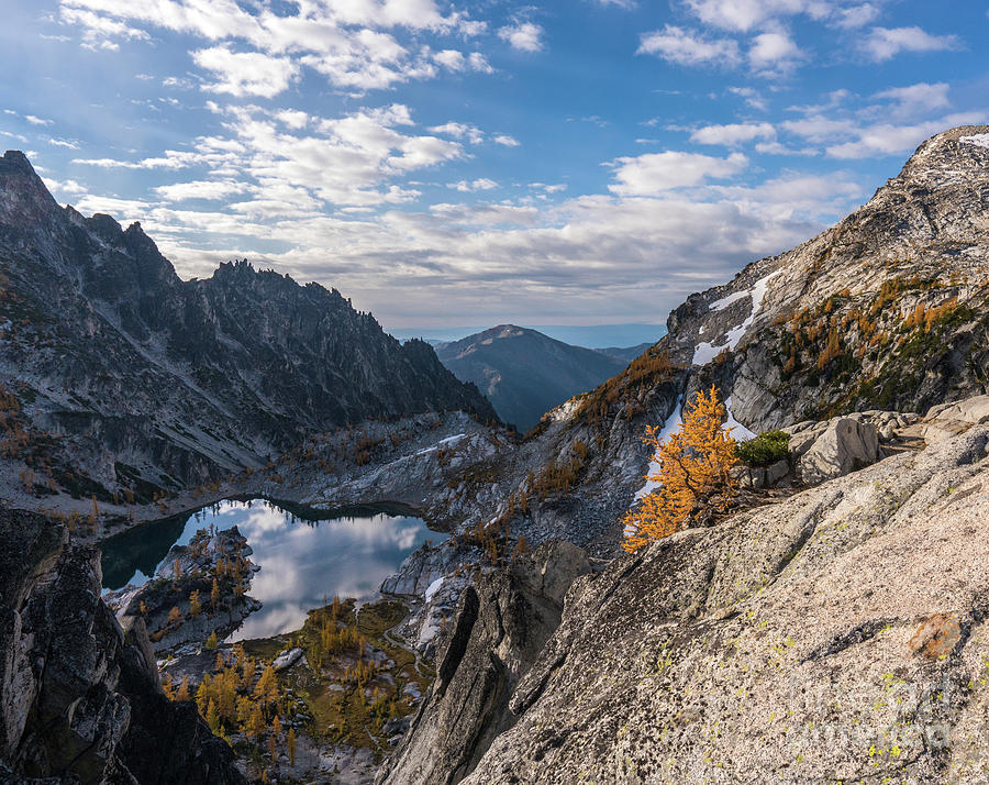 Enchantments Crystal Lake Cloudscape Photograph by Mike Reid