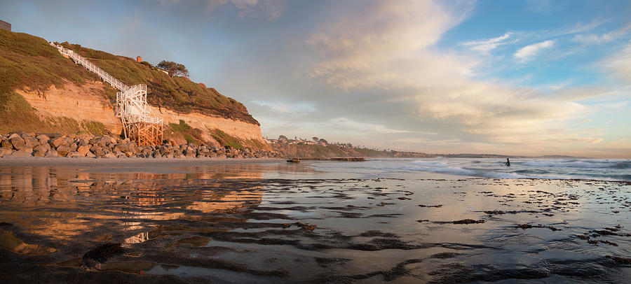 San Diego Photograph - Encinitas Cliffs and Sunset by William Dunigan