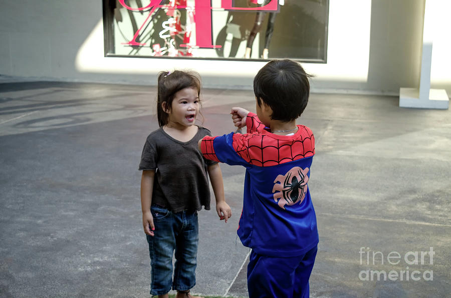 Encounter With Spiderman Photograph by Michelle Meenawong