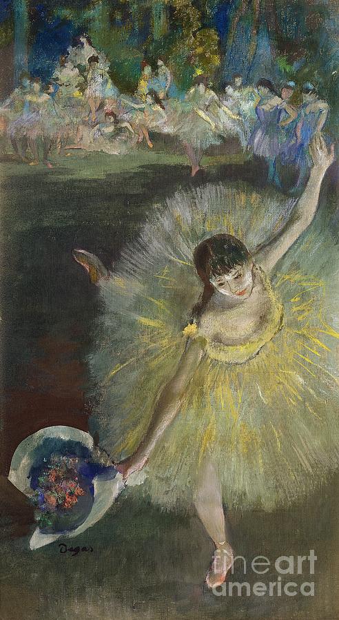 Edgar Degas Pastel - End of an Arabesque by Edgar Degas