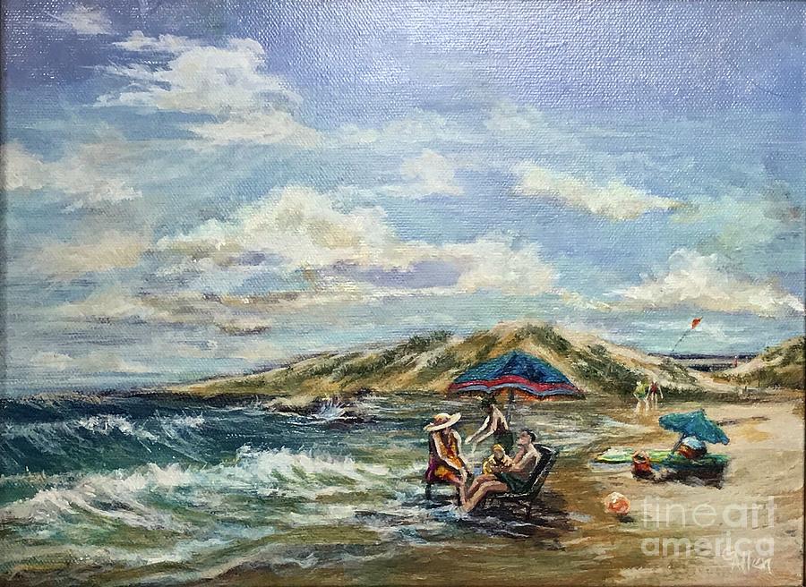 End of Beach Day  Painting by Gail Allen