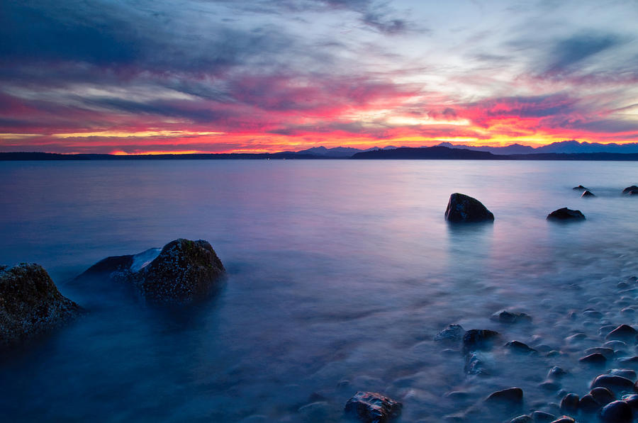 End Of Day At Alki Beach Photograph