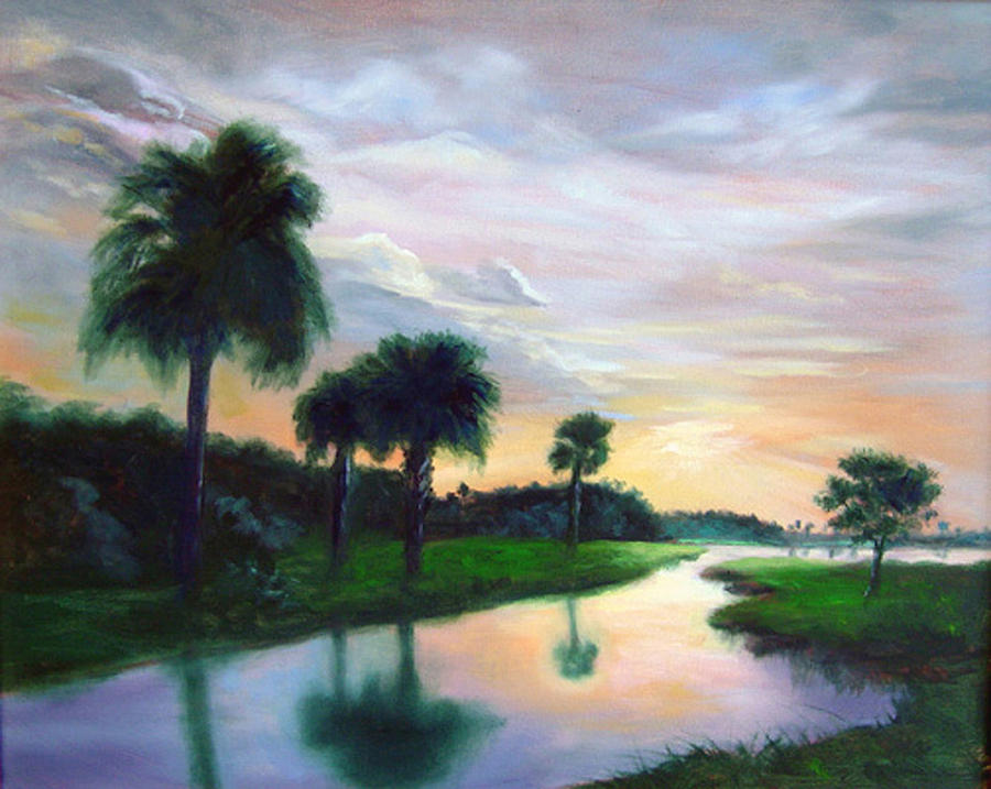 End of Day Painting by Diane Martens