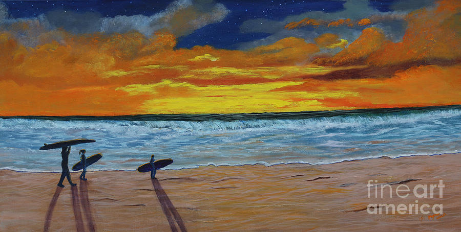 End of Day Painting by Myrna Walsh