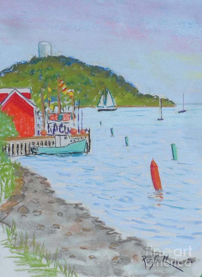 End of Front Harbour  Pastel by Rae  Smith