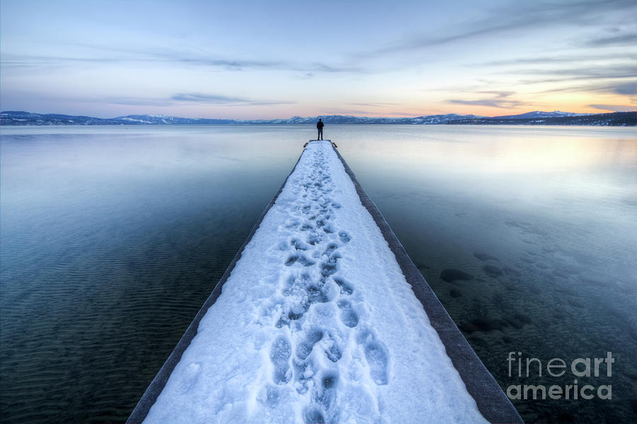 End of the Dock in Lake Tahoe  Photograph by Dustin K Ryan
