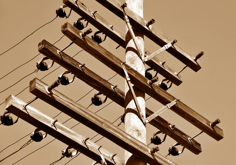 Telephone Line Photograph - End of the Line by David Lee Thompson