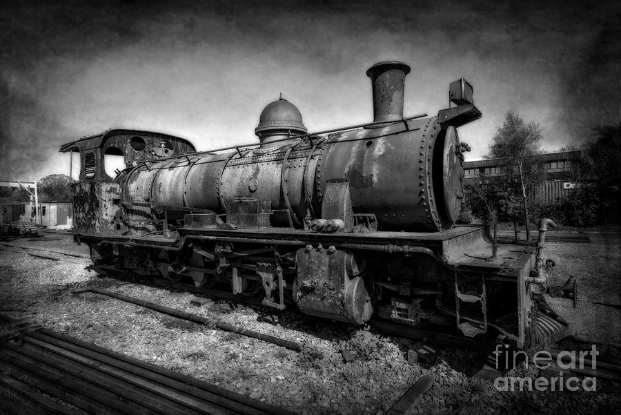 Black And White Photograph - End of the Line v2 by Adrian Evans