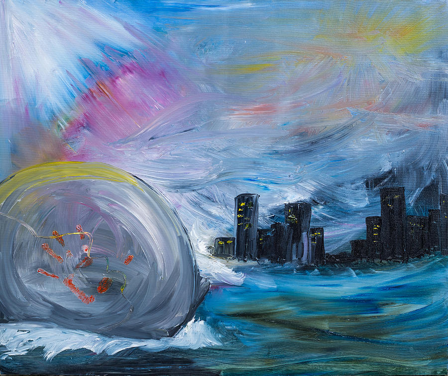 End of the world Painting by Zlatka Fakircheva - Fine Art America