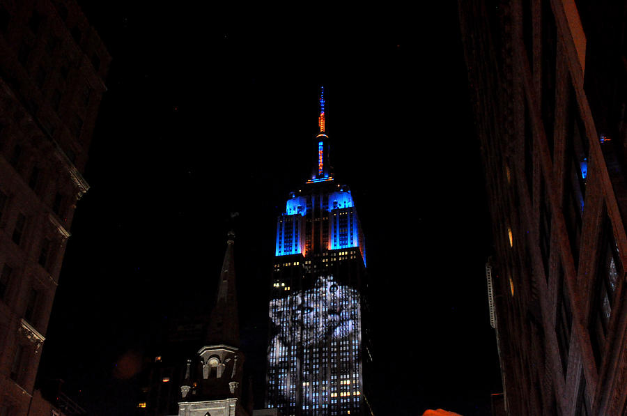 Empire State Building Photograph - Endangered Species Light Show by Diane Lent