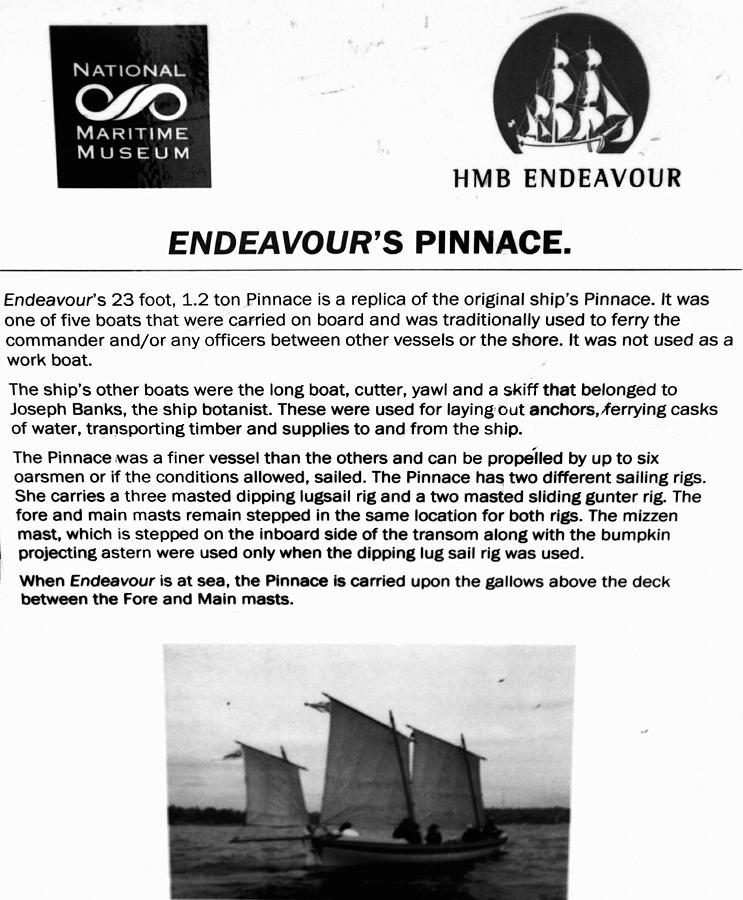 Hmb Endeavour Photograph - Endeavours Pinnace Information by Miroslava Jurcik