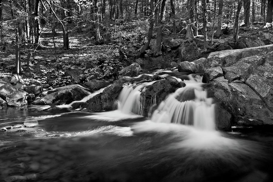 Enders Falls #1 Black and White Photograph by Allan Van Gasbeck