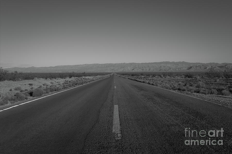 Mountain Photograph - Endless Road BW  by Michael Ver Sprill