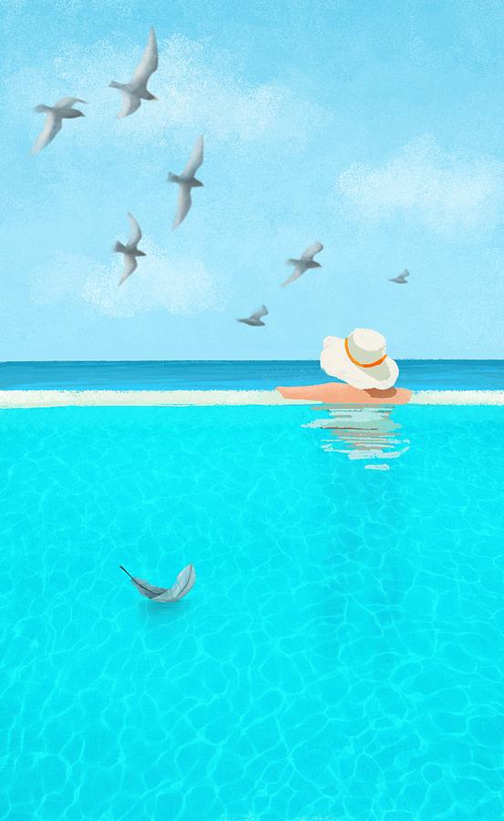 Summer Painting - Endless Summer by Little Bunny Sunshine