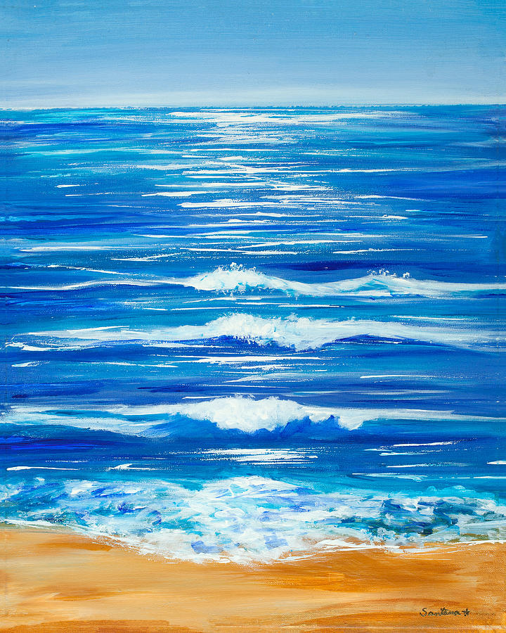 Endless Waves  20 x 16 Painting by Santana Star