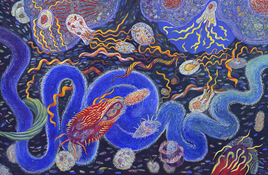Endosymbiosis Painting by Shoshanah Dubiner