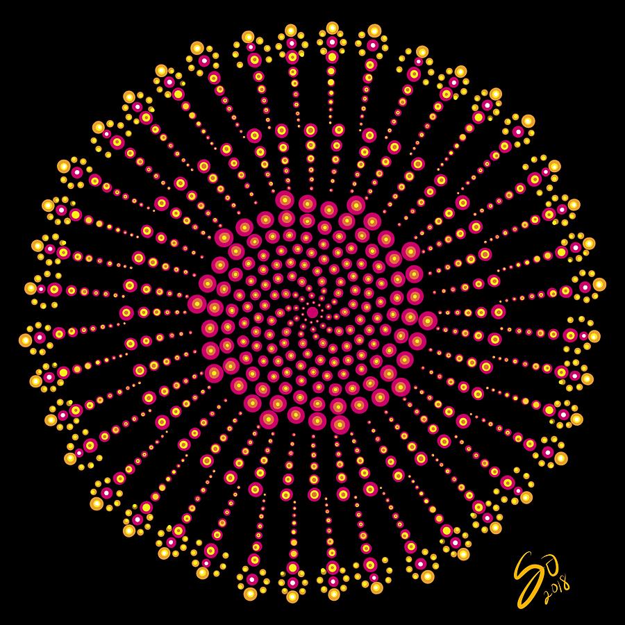 Mandala Digital Art - Energy Within by Lisa Schwaberow