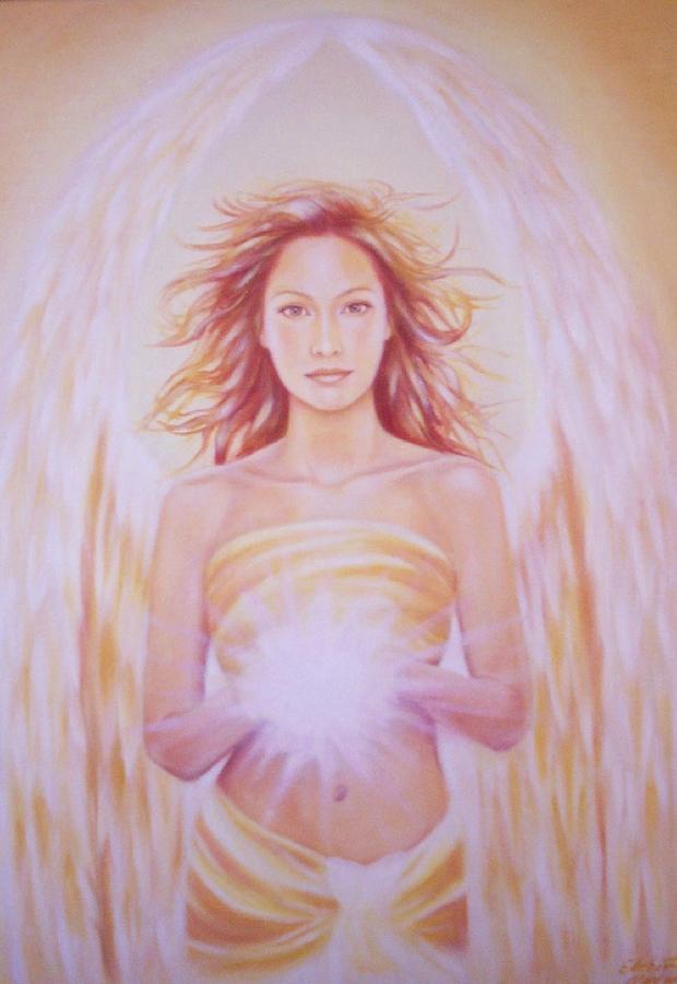 Angel of light Engel des Lichts Painting by Ela Nowak - Fine Art America