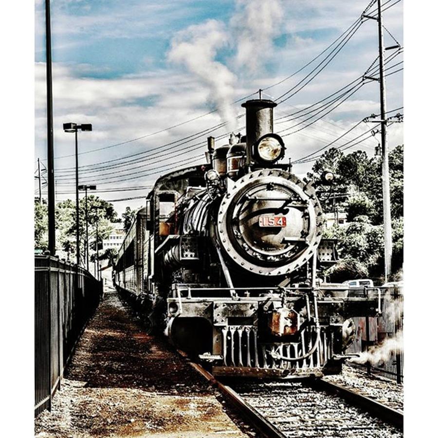 Train Photograph - Engine 154, Steaming And Ready To Roll by Sharon Popek
