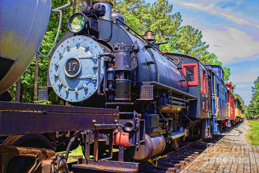 Train Photograph - Engine 17 by Roberta Byram