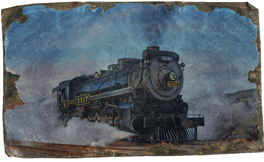 Engine 2317 - dirty tintype Photograph by Rich Walter