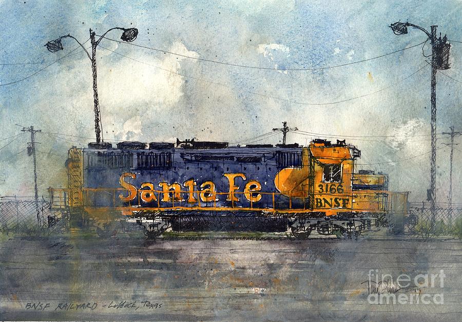 Santa Fe Painting - Engine 3166 by Tim Oliver