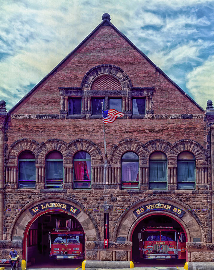 Architecture Photograph - Engine 33 - Boston by Mountain Dreams