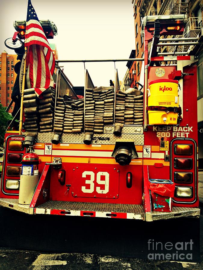 New York City Photograph - Engine 39 - New York City Fire Truck by Miriam Danar
