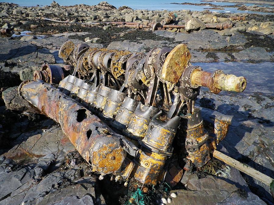 Engine At Wreck Site Of E Boat S89 Photograph