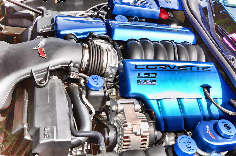 Engine compartment 4 Painting by Jeelan Clark Fine Art America