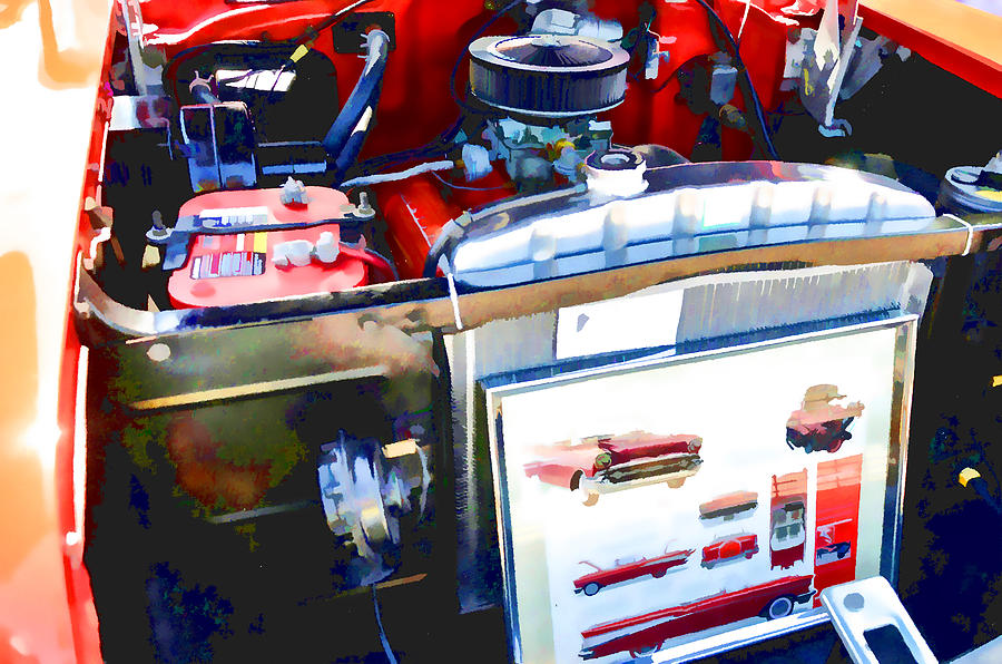 Engine Compartment 9 Painting by Jeelan Clark Fine Art America