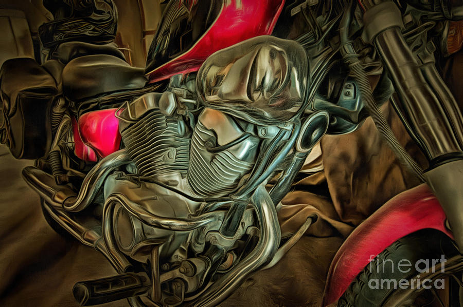 Engine of motorcycle Photograph by Michal Boubin