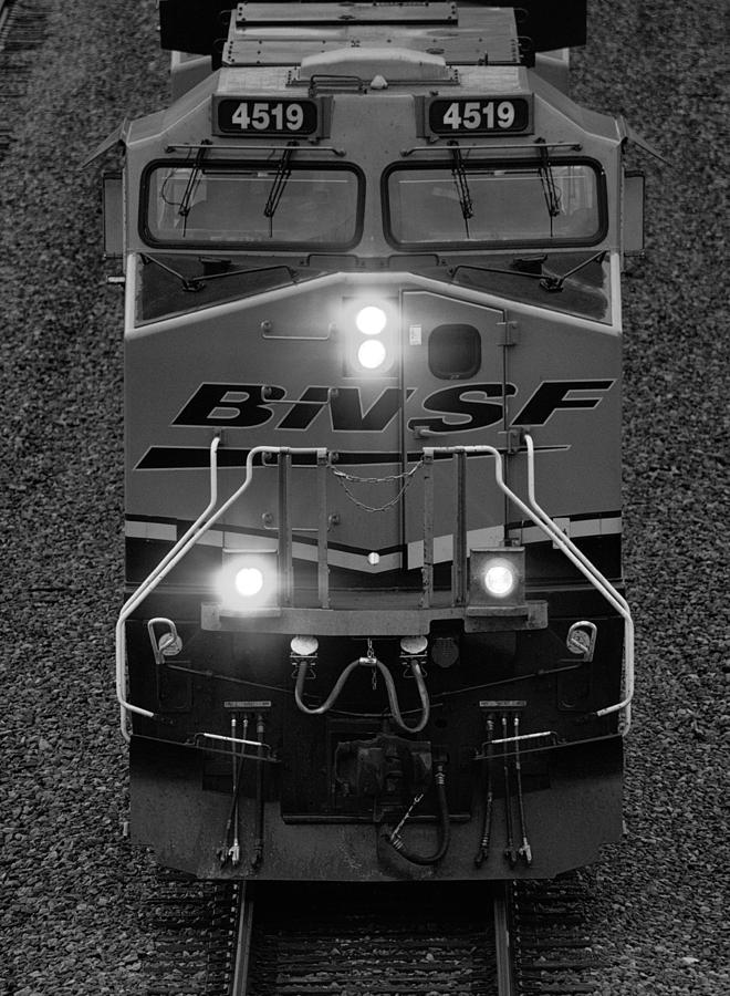 Kansas City Photograph - Engine Power in black and white by John Diebolt