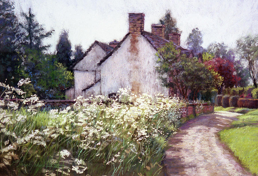 England Cottage Painting by L Diane Johnson