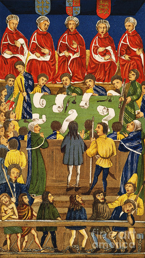England: Court, 15th Century Painting by Granger