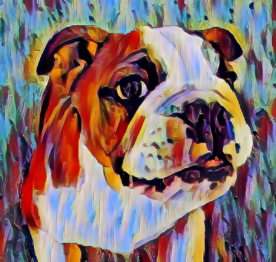 English Bulldog Puppy Digital Art by Bonny Puckett