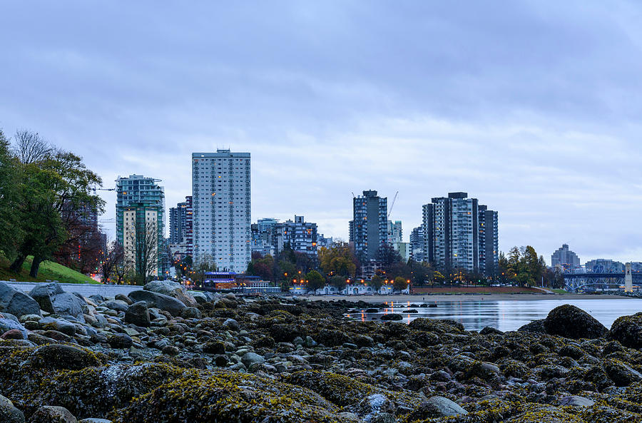 English Bay Beach Park, Vancouver BC Digital Art by Michael Lee